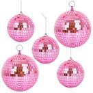 Mirror Balls, enfeites de bola de discoteca Muscab, 15 cm e 10 cm, pacote com 5