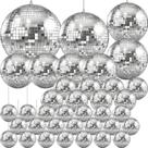 Mirror Disco Ball The Dreidel Company, pacote de 108 Mega, prata