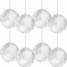 Mirror Disco Ball The Dreidel Company Silver, 7,62 cm, pacote com 3