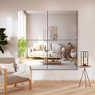 Mirror Tiles Delma Frameless 20x20cm montados na parede (4 unidades) Mirror Tiles Delma Frameless 20x20cm montados na parede (4 unidades)