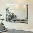Mirror Tiles Ruomeng Home Gym 30x30cm Vidro sem moldura x12