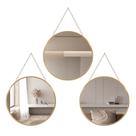 Mirror Wall Decor Decocino Hanging Circle Gold 25 cm, conjunto de 3
