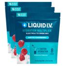 Mistura de bebida em pó com eletrólito líquido, multiplicador de hidratação I.V. Arctic Raspberry, pacote com 3 (48 porções)