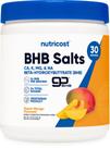 Mistura de bebidas BHB Salts Nutricost, sabor pêssego e manga, 30 porções