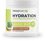 Mistura de bebidas com eletrólitos de hidratação TransformHQ Coconut Lime 42 porções
