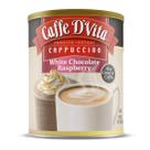 Mistura Instantânea de Cappuccino Caffe D'Vita Chocolate Branco Framboesa 453g