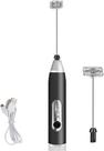 Misturador Bebidas Ovos Mini Mixer Fuê Portátil Elétrico Recarregável Q-2502 - Preto