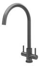 Misturador de Mesa P/ Cozinha Churrasqueira Bicomando Cinza Grey Sem Arejador Misturador de Mesa P/ Cozinha Churrasqueira Bicomando Cinza Grey Sem Arejador
