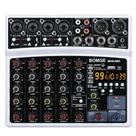 Misturador de som de áudio BOMGE Console de mixagem de DJ digital de 6 canais
