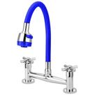 Misturador Furkin de Cozinha Flexível Gourmet Azul Mesa 1/4 de Volta Bancada
