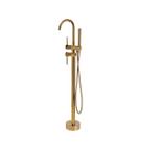 Misturador Monocomando De Piso Para Banheira Uraim Pingoo.Casa - Dourado Escovado Misturador Monocomando De Piso Para Banheira Uraim Pingoo.Casa - Dourado Escovado