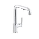 Misturador Monocomando Kohler de Cozinha Purist Cromado com Ducha 7505BR-C4-CP Cromado