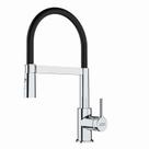 Misturador Monocomando Lina Dual Jet Alto Brilho e Preto Franke Misturador Monocomando Lina Dual Jet Alto Brilho e Preto Franke