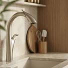Misturador Monocomando para Cozinha Acciaio Ami Níquel Escovado Alto Padrão HausbaaK