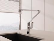 Misturador Monocomando para Cozinha de Mesa com Bico Articulado Barcelona Jiwi Misturador Monocomando para Cozinha de Mesa com Bico Articulado Barcelona Jiwi