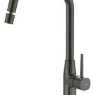 Misturador Monocomando para Cozinha e Gourmet de Mesa com Bica Móvel Redondo Mônaco Jiwi Cromado Cinza Misturador Monocomando para Cozinha e Gourmet de Mesa com Bica Móvel Redondo Mônaco Jiwi Cromado Cinza