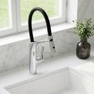 Misturador Monocomando para Cozinha Elara Cromado E-Plating Alto Padrão Bica 360 HausbaaK