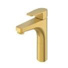 Misturador Monocomando para Lavatório Mesa Bica Média Led Dourado Escovado - Perflex
