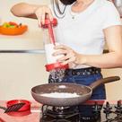 Misturador Peneira Copo Farelo Dosador Pó Rotativa Farinha Açúcar Tapioca Filtro Funil Cozinha