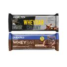 Mix 2 Whey Bar Barra Proteica Creamy e Chocolate 15g de Proteína Probiótica