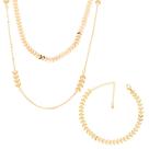 Mix de Colares E Pulseira Escama Delicado Folheado A Ouro Mix de Colares E Pulseira Escama Delicado Folheado A Ouro