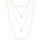 Mix de colares lala pérolas zircônias folheado a ouro 18k