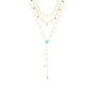 Mix de colares larissa gotinhas zircônia acqua folheado a ouro 18k