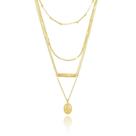 Mix de colares nat nossa senhora das graças folheado a ouro 18k
