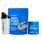 Mix Whey Concentrado Baunilha 24g de Proteína Creatina e Coqueteleira Probiótica