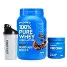 Mix Whey Zero Lac Chocolate 22g de Proteína Creatina e Coqueteleira Probiótica