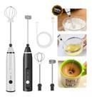 Mixer 2 Em 1 Elétrico - Misturador De Bebidas Ovos Café Espuma Leite Recarregável