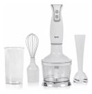 Mixer 3 em 1 Triturador Misturador e Fue Copo 600ml 110v Branco