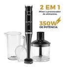 Mixer Britânia 2 Em 1 - 350w Com Lâminas Pro Maxx Preto