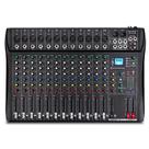 Mixer de Áudio de Estúdio Depusheng DT12 - 12 Canais com USB e Phantom Power 48V