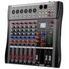 Mixer de Áudio DJ BAXS 6 Canais com Bluetooth e USB - Novo