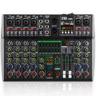 Mixer de áudio XTUGA OM8 de 8 canais com Bluetooth/USB 48V Phantom