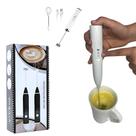 Mixer Elétrico 3 Velocidades Recarregável Inox Portátil Branco/preto Usb
