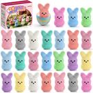 MIZTL Kit com 24 Mini Coelhinhos Aveludados para Encher Cestas de Páscoa MIZTL Kit com 24 Mini Coelhinhos Aveludados para Encher Cestas de Páscoa