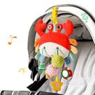 Mobile Caranguejo de Pelúcia Infantil com Chocalho e Mordedor