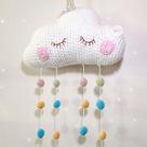 Móbile de Nuvem de Amigurumi Fofinho
