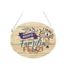 Móbile De Parede Aqui Mora Uma Família Feliz...15x18,5 Móbile De Parede Aqui Mora Uma Família Feliz...15x18,5