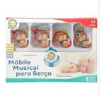 Mobile Giratório Musical P/ Berço Em Pelúcia Ursinho Kitstar