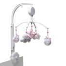Móbile Musical Chuva De Amor Rosa Quarto Bebê Infantil Menina