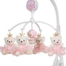 Mobile Para Berço Musical Giratório Princesas Rosa