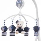 Mobile Para Berço Musical Giratório Urso Balão Azul Marinho Mobile Para Berço Musical Giratório Urso Balão Azul Marinho
