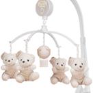 Mobile Para Berço Musical Giratório Urso Boina Bege Mobile Para Berço Musical Giratório Urso Boina Bege
