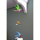 Mobile pendente com 4 passarinhos Beija Flor