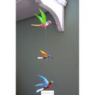 Mobile pendente com 4 passarinhos Beija Flor