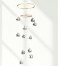 Móbile Rodudu Disco Ball 81 cm de altura com círculo de bambu Móbile Rodudu Disco Ball 81 cm de altura com círculo de bambu