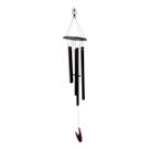 MOBILE Sino de Vento 5 Tubos Metal E MADEIRA 50 CM MARROM